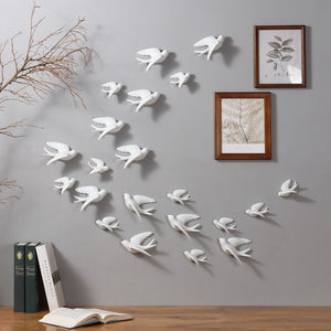 Ceramic Wall Hangings 3D Bird Decoration