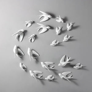 Ceramic Wall Hangings 3D Bird Decoration