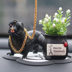 Luxury Bulldog Car Decor – Personalized Dash Ornament