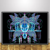 Abstract Black Light Painting Psychedelic Canvas
