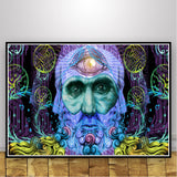 Abstract Black Light Painting Psychedelic Canvas