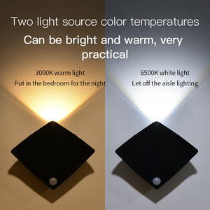 Wireless USB Rechargeable Body Sensing Wall Lamp - Decor