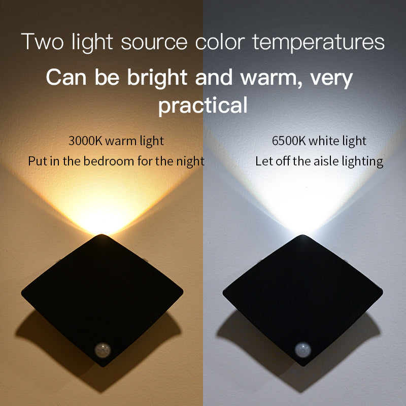 Wireless USB Rechargeable Body Sensing Wall Lamp - Decor