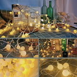 13M LED Ball String Lights – Outdoor Fairy Light Garland.