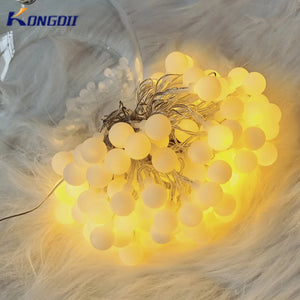 13M LED Ball String Lights – Outdoor Fairy Light Garland.