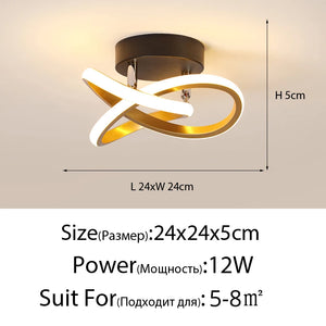 Modern LED Strip Ceiling Light for Hallways & Stairs.