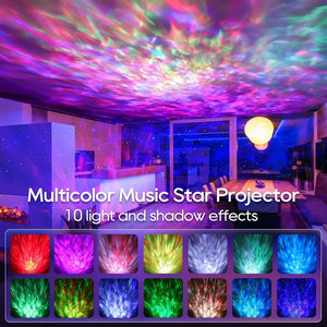 Starry Galaxy LED Projector Lamp with Bluetooth Music