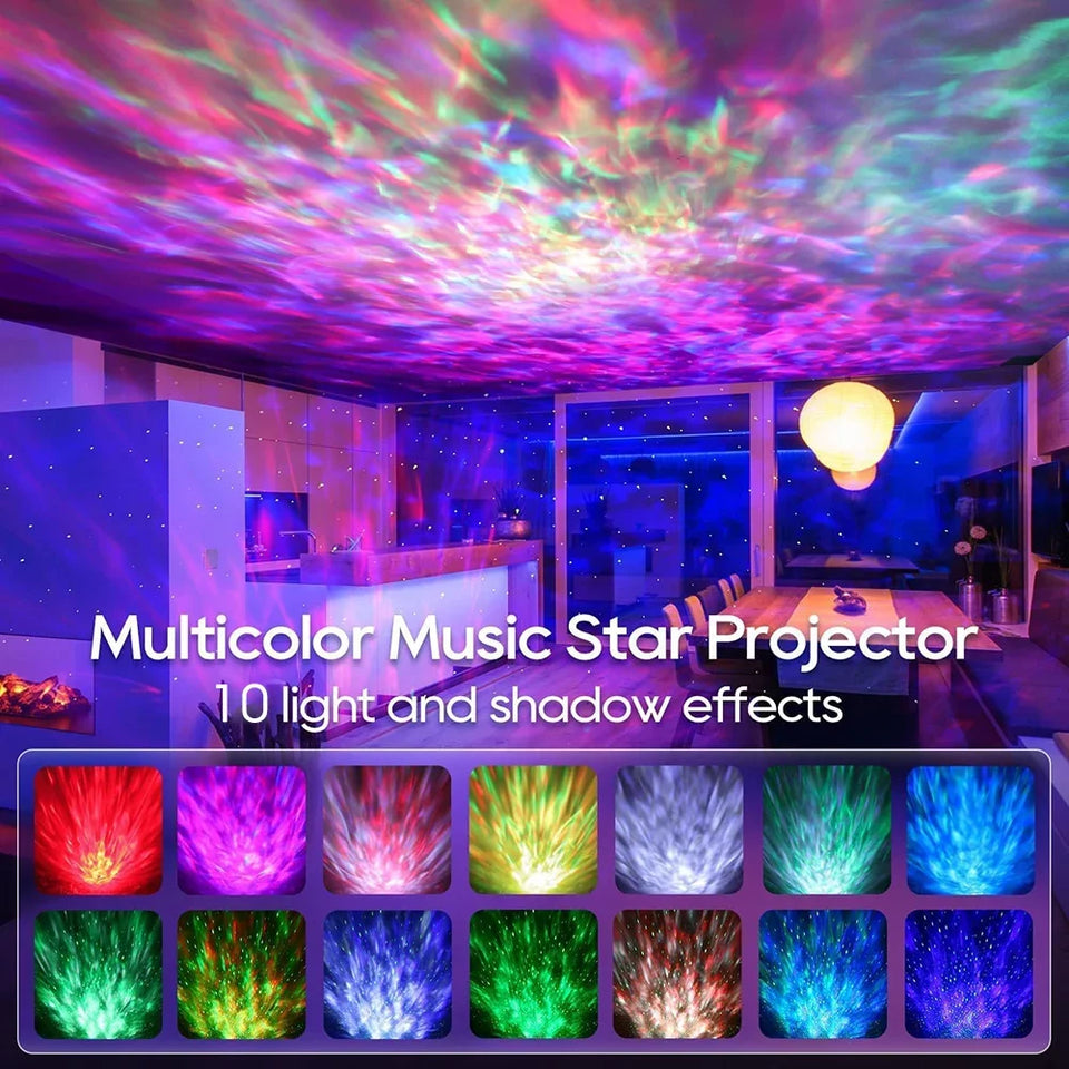 Starry Galaxy LED Projector Lamp with Bluetooth Music