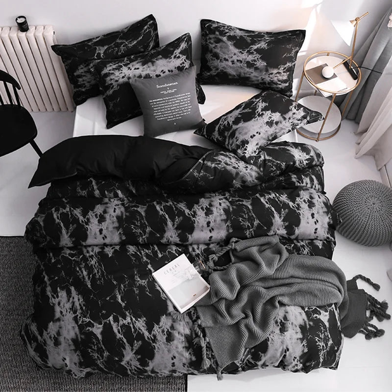Soft Duvet Cover Set – 3pcs Bedding for Queen/King Beds.