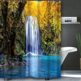 Waterfall Shower Curtain, Waterproof with 12 Hooks – Free Ship