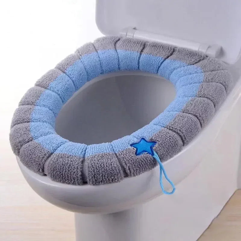 Cozy Knit Toilet Seat Cover – Soft, Warm & Washable.