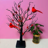 Festive Red Bird Acrylic Tabletop Decor – Flat Design