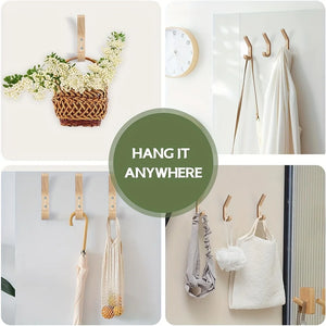 Natural Oak Wooden Wall Hooks – Vintage & Heavy Duty.