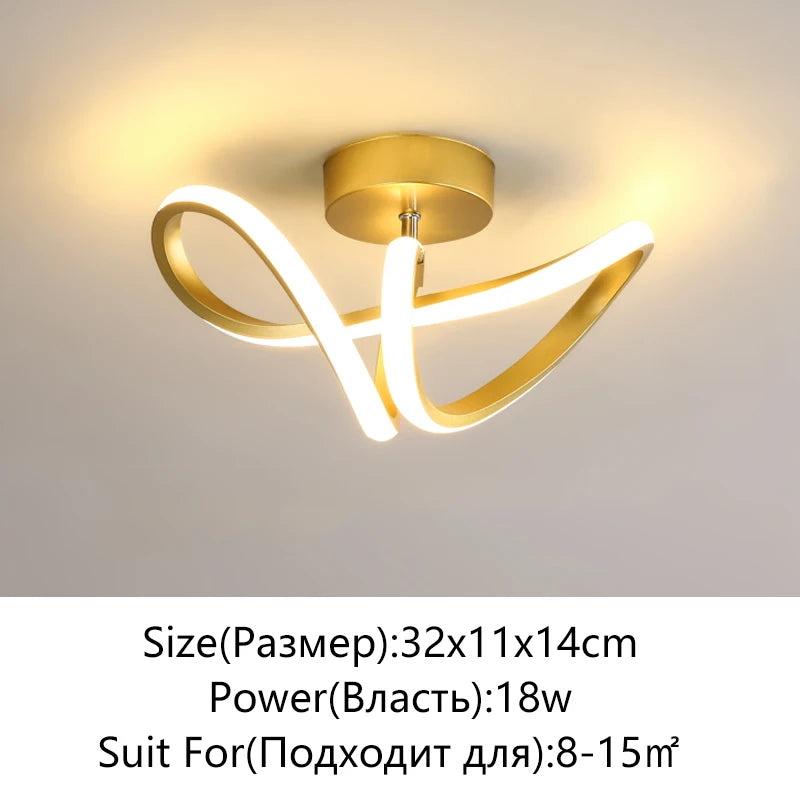 Modern LED Strip Ceiling Light for Hallways & Stairs.