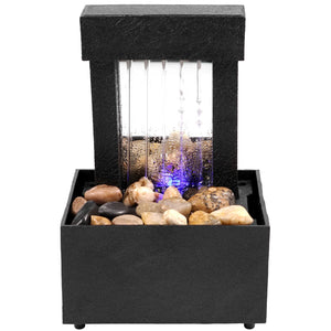Tabletop Waterfall Fountain with Lights for Meditation & Relaxation