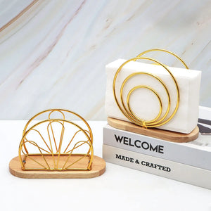 Wood Base Napkin Holder – Modern Countertop Organizer.