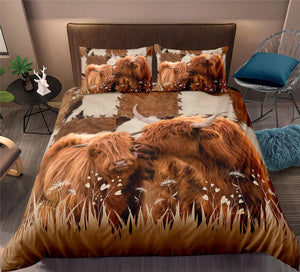 Calf Print Bedding Set – Cozy Duvet & Pillow Covers.