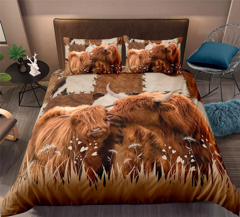 Calf Print Bedding Set – Cozy Duvet & Pillow Covers.