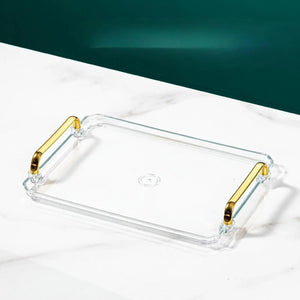 Elegant Rectangular Tray with Handles – Home Organizer.