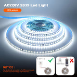 Flexible LED Strip Lights 220V, 2835, 120 LEDs/m, 5-10m