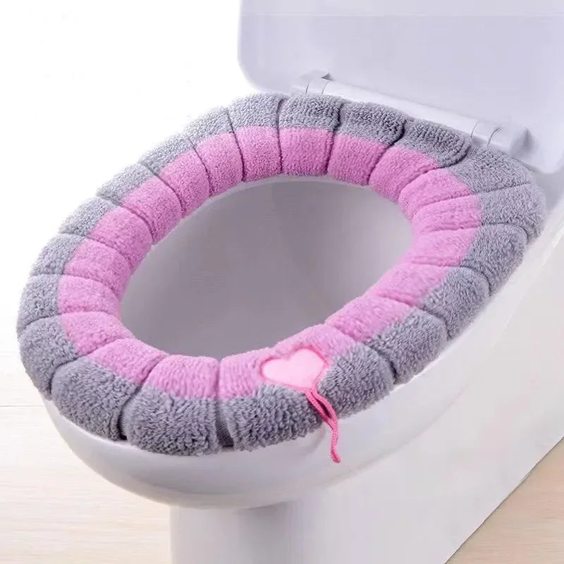 Cozy Knit Toilet Seat Cover – Soft, Warm & Washable.
