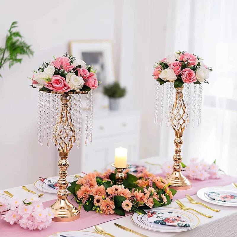 Modern Iron Flower Vase Rack – Elegant Table Decor.
