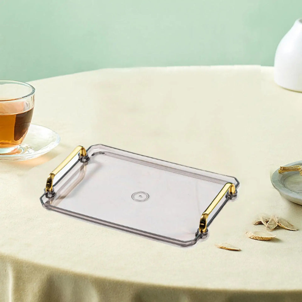Elegant Rectangular Tray with Handles – Home Organizer.