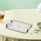 Elegant Rectangular Tray with Handles – Home Organizer.