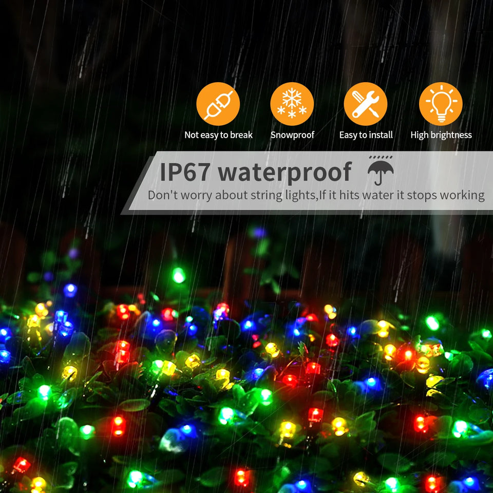 LED String Lights (10–100m) – Waterproof Holiday Garland.