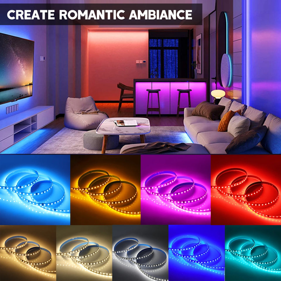 Flexible LED Strip Lights 220V, 2835, 120 LEDs/m, 5-10m