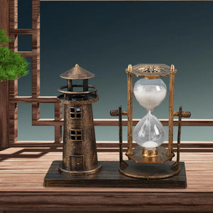Lighthouse Hourglass Timer – Elegant Tabletop Decor