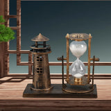 Lighthouse Hourglass Timer – Elegant Tabletop Decor