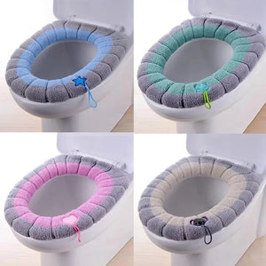 Cozy Knit Toilet Seat Cover – Soft, Warm & Washable.