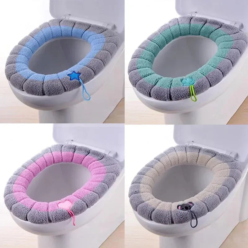 Cozy Knit Toilet Seat Cover – Soft, Warm & Washable.
