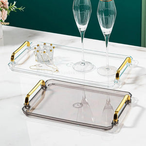 Elegant Rectangular Tray with Handles – Home Organizer.