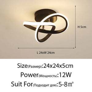 Modern LED Strip Ceiling Light for Hallways & Stairs.