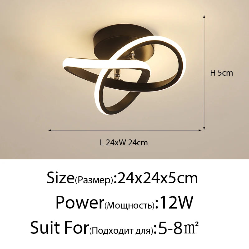 Modern LED Strip Ceiling Light for Hallways & Stairs.