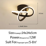 Modern LED Strip Ceiling Light for Hallways & Stairs.