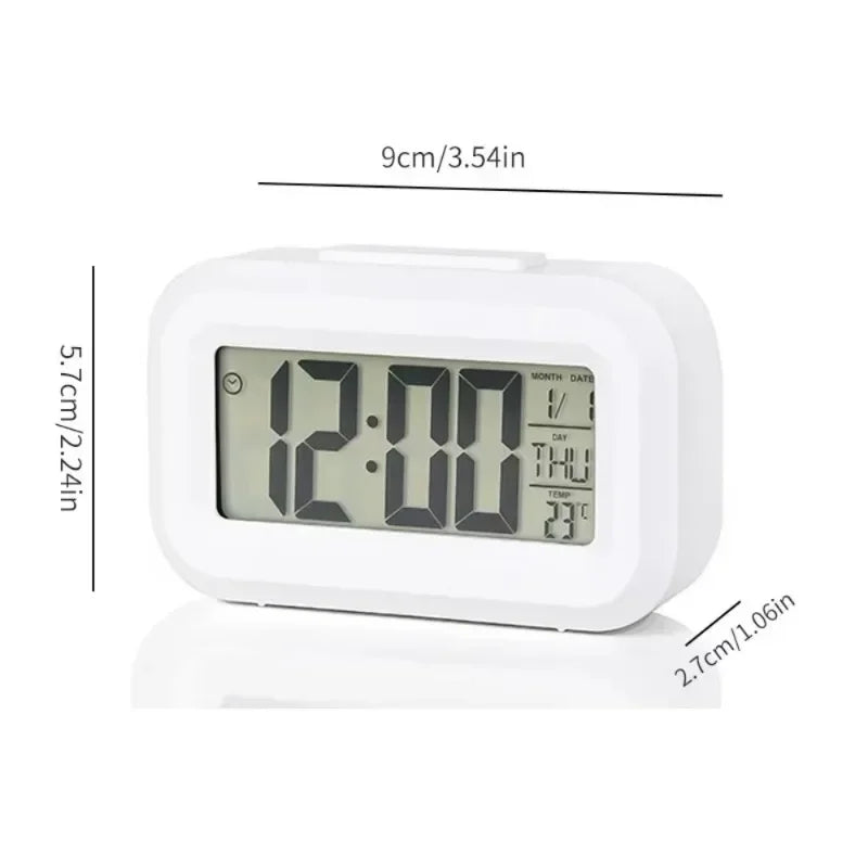 LED Digital Desk Clock with Alarm & Calendar Display