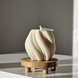 Geometric Spiral Candle Mold – Silicone for DIY Crafts