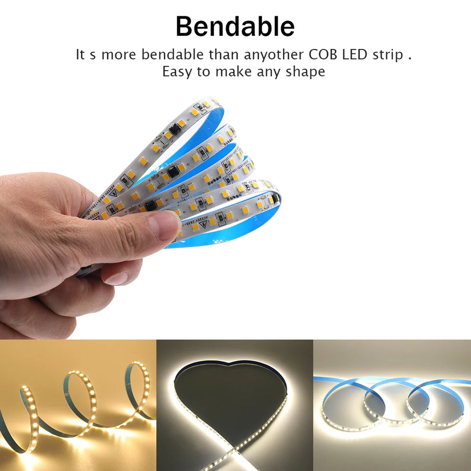Flexible LED Strip Lights 220V, 2835, 120 LEDs/m, 5-10m