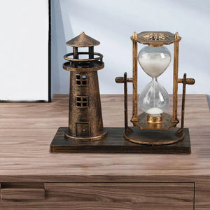 Lighthouse Hourglass Timer – Elegant Tabletop Decor