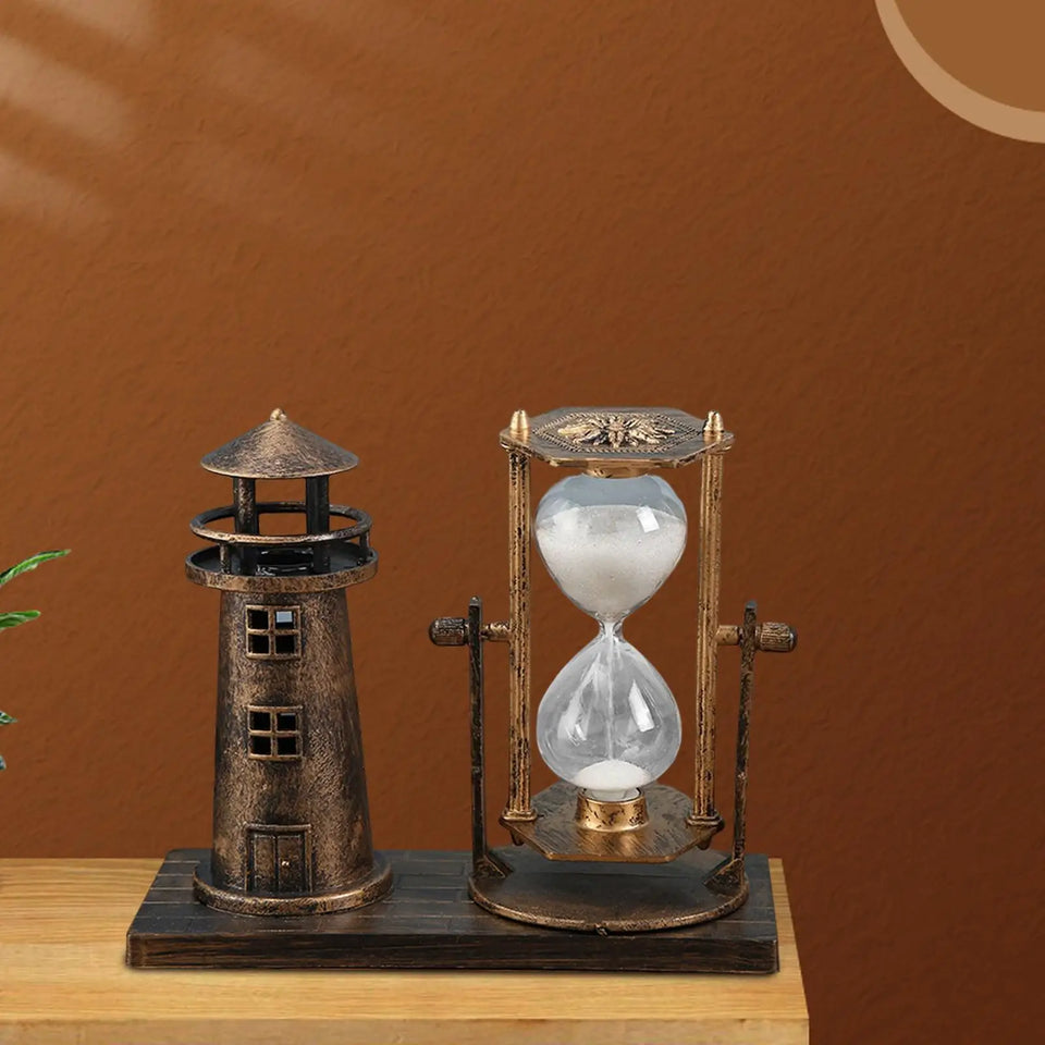 Lighthouse Hourglass Timer – Elegant Tabletop Decor