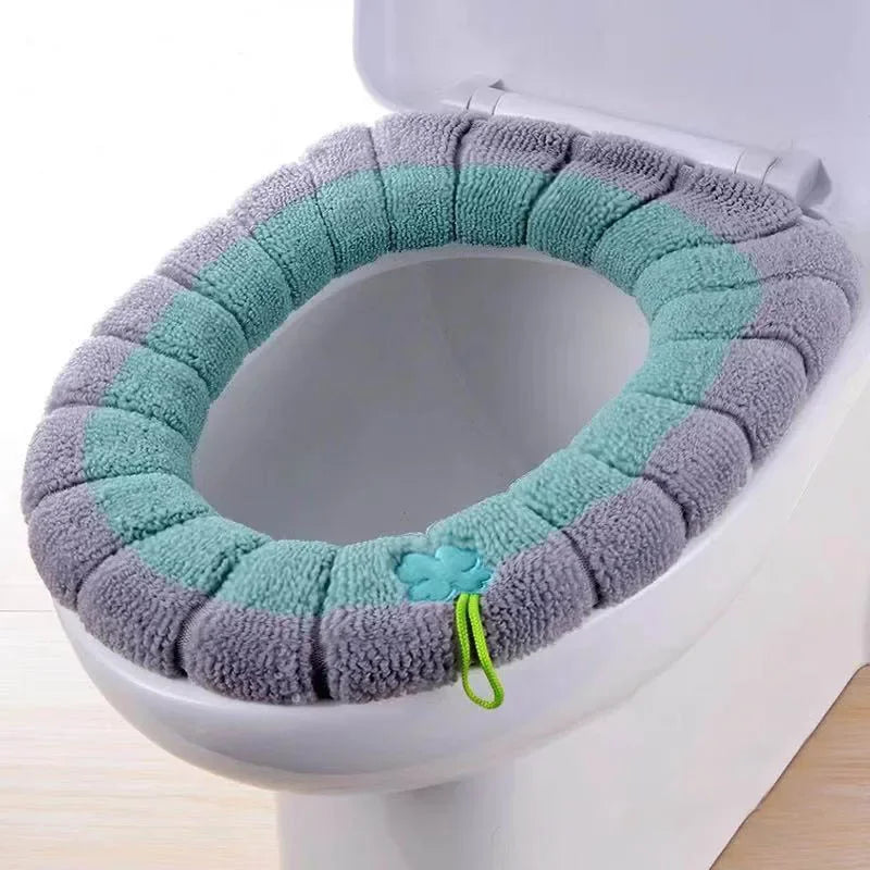 Cozy Knit Toilet Seat Cover – Soft, Warm & Washable.