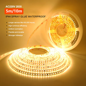 Flexible LED Strip Lights 220V, 2835, 120 LEDs/m, 5-10m
