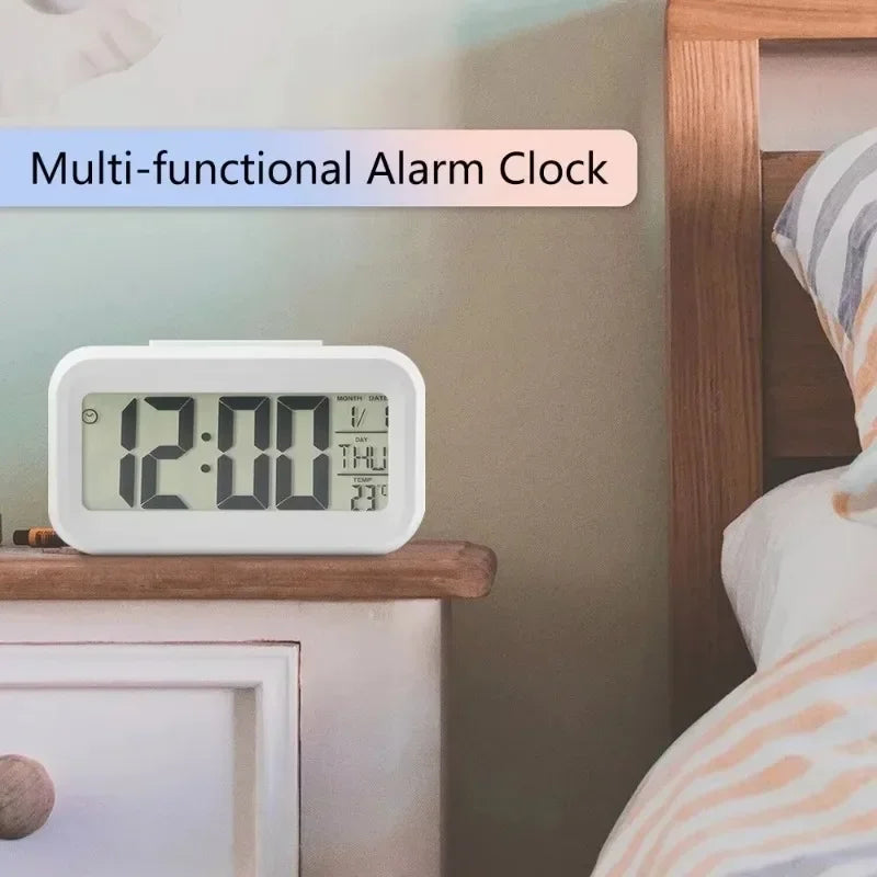 LED Digital Desk Clock with Alarm & Calendar Display