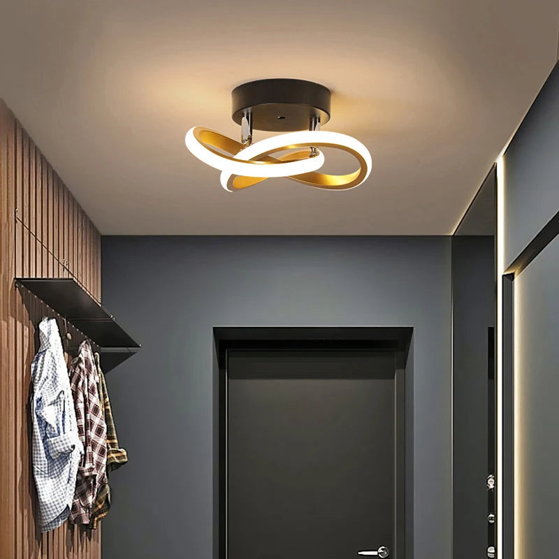 Modern LED Strip Ceiling Light for Hallways & Stairs.