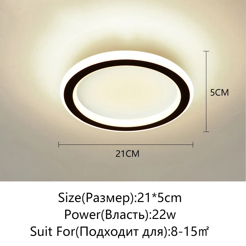 Modern LED Strip Ceiling Light for Hallways & Stairs.