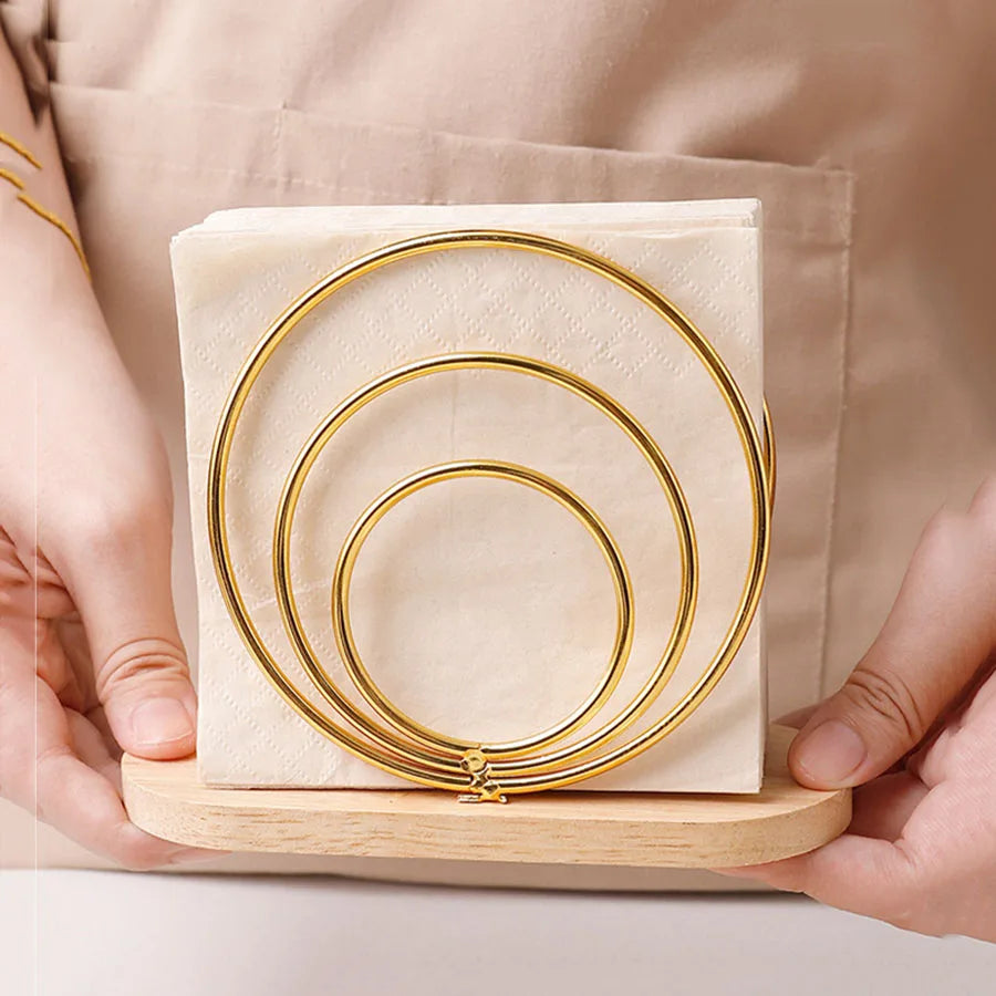 Wood Base Napkin Holder – Modern Countertop Organizer.
