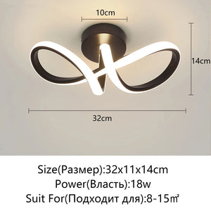 Modern LED Strip Ceiling Light for Hallways & Stairs.